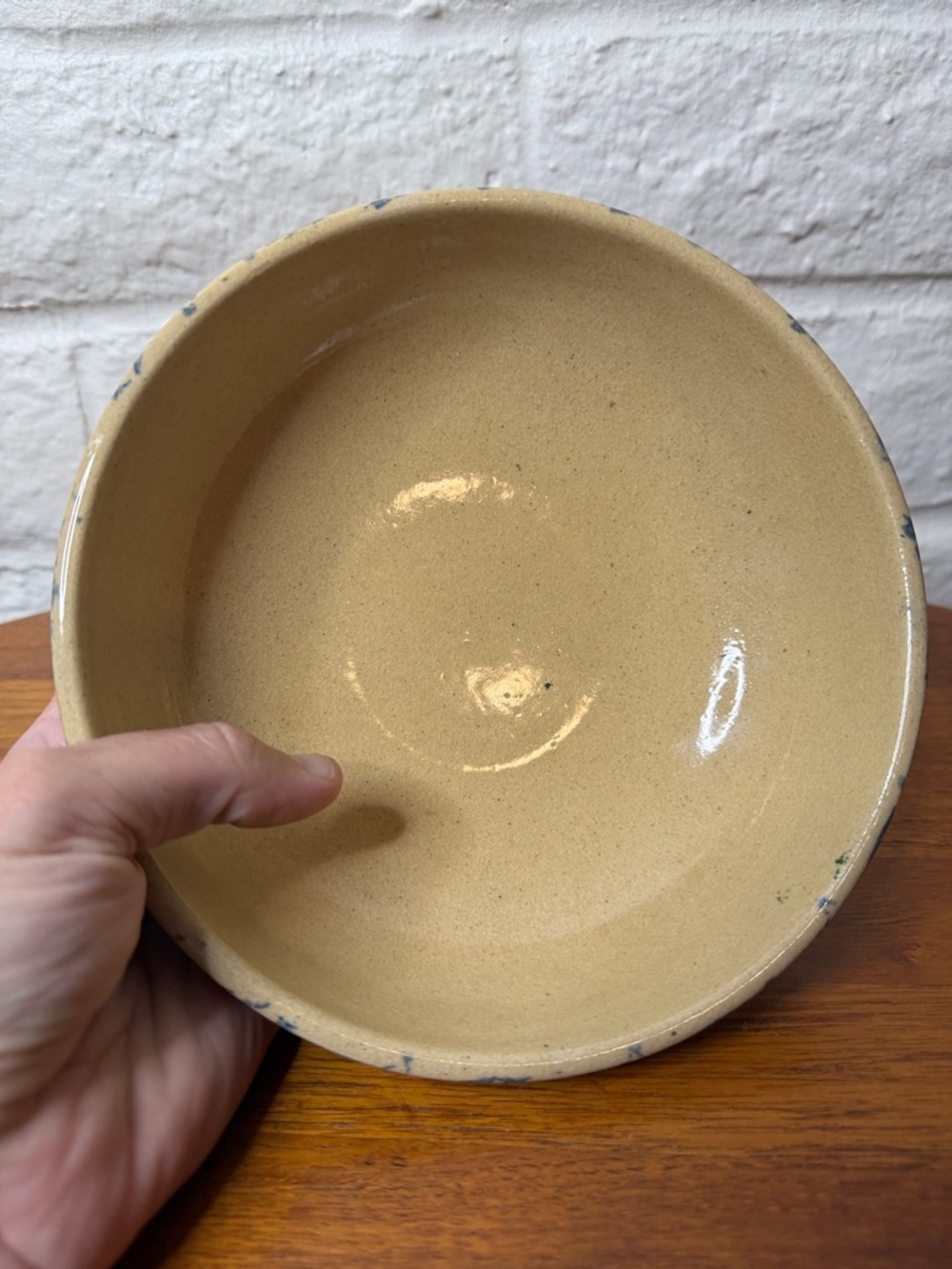 Spongeware Bowl Blue Small RRP Robinson Ransbottom Pottery - Picture 3 of 6